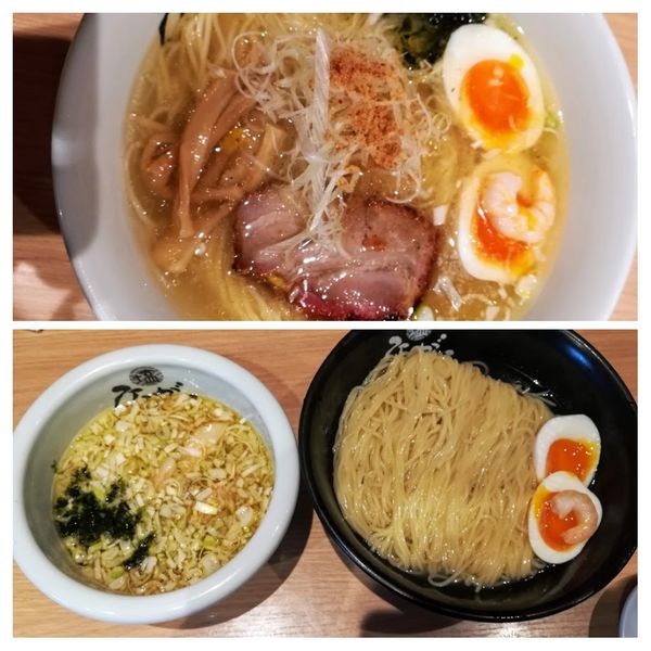 「塩玉ラーメン860極み細つけ麺800塩玉110相当」@ひるがおの写真