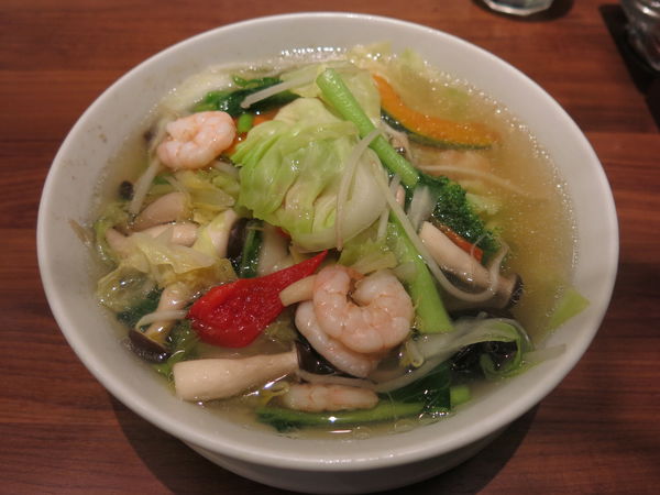 「海老野菜タンメン：1380円＋消費税=1518円」@梅梅 赤坂Bizタワーの写真