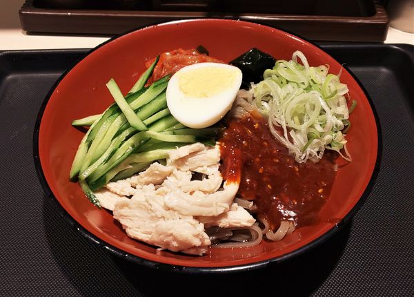 「本場韓国まぜそば」@名代 富士そば 池袋店の写真