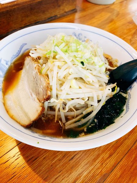 「ハーフ正油らーめん　ゆでもやし」@会津喜多方らーめん 新田店の写真