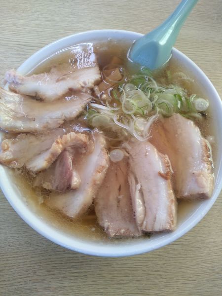 「チャーシューメン490円 餃子5ケ230円」@青竹手打ちラーメン  麺屋 貴の写真