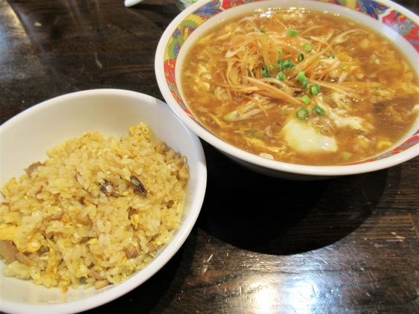 「中国大陸ラーメン＋半チャーハンセット（1,078円）」@ポパイ ラーメンレストランの写真