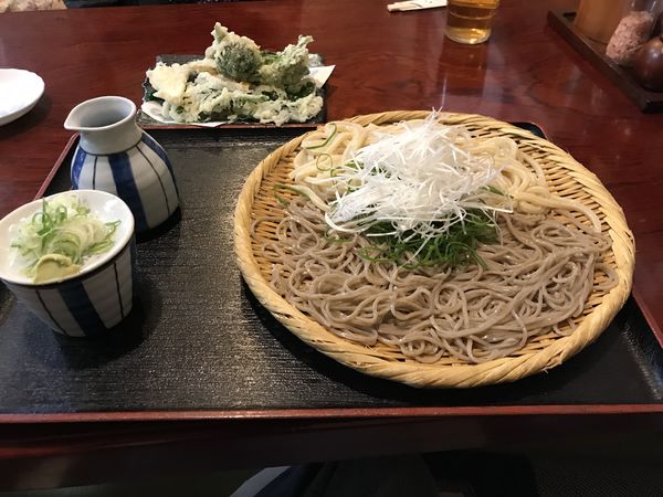 「あいもり関脇　春野菜てんぷら」@幸福そばの写真