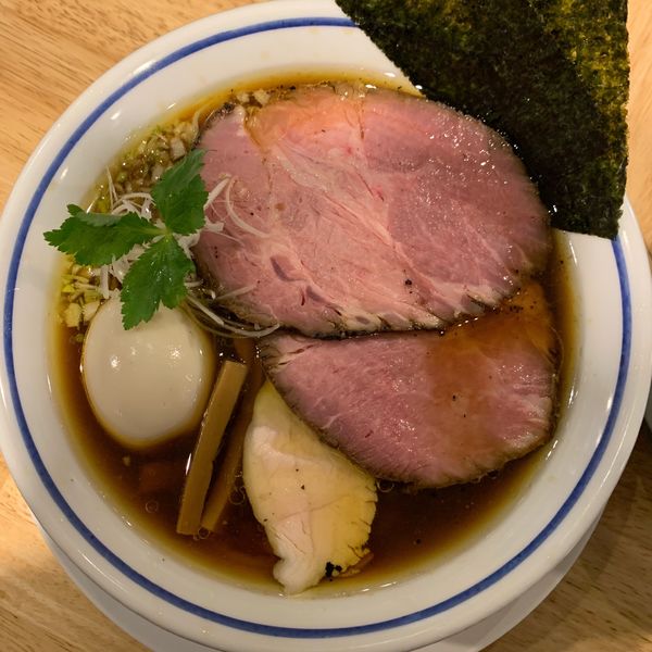 「特製中華そば（醤油）1100円。」@手打式超多加水麺 ののくらの写真