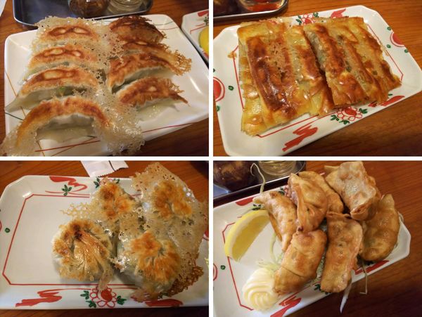 「元祖餃子・バリバリ餃子・エビニラ餃子490・430・490円」@亀戸の餃子専門店 藤井屋の写真