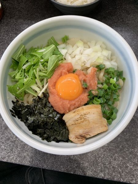 「明太マヨそば」@てっぺん 中川一色分店の写真