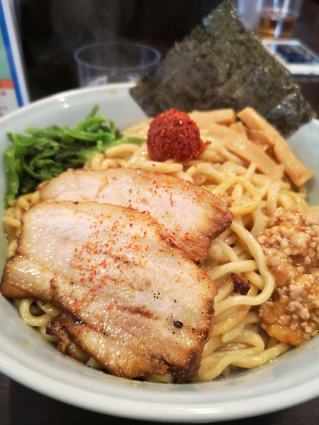 「旨辛油そば（大盛）」@蝙蝠の写真