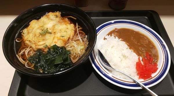 「ミニカレー天ぷら蕎麦セット」@名代 富士そば 東陽町店の写真