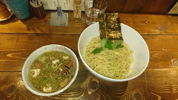 「つけそば(醤油)￥850。大盛￥100。」@神田とりそば なな蓮の写真