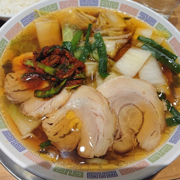 「道豚堀あまウマラーメン(740円)、餃子セット(300円)」@らぁめん花月嵐 金沢八景店の写真