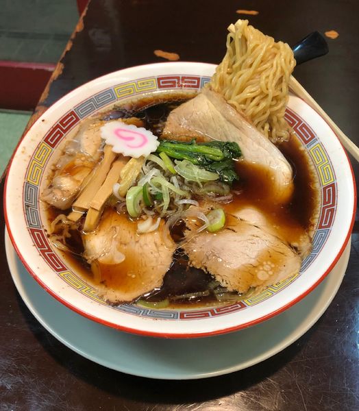 「伝 ¥750 (縮れ麺で）」@ますや本店 駅前店の写真