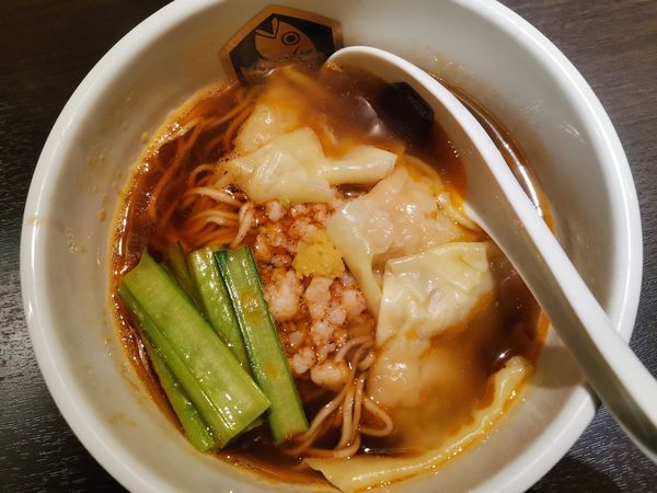 「甘えびらーめん」@真鯛らーめん 麺魚 神保町店の写真