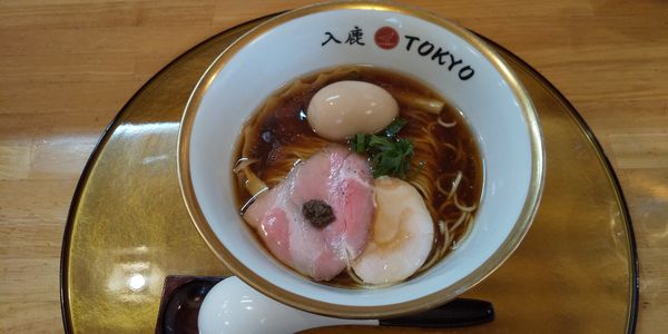 「ポルチーニ醤油らぁ麺＋味玉」@入鹿（IRUCA）-Tokyo-の写真