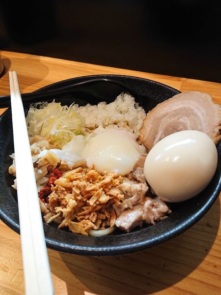 「まぜそば＋味玉」@自家製麺TANGOの写真