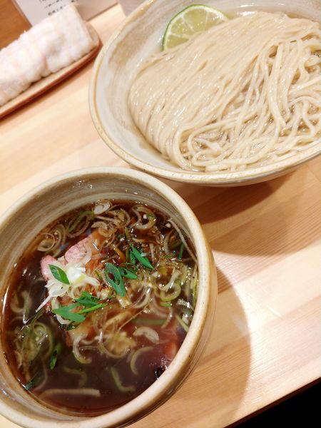 「鰹昆布出汁醤油つけ麺」@迂直の写真
