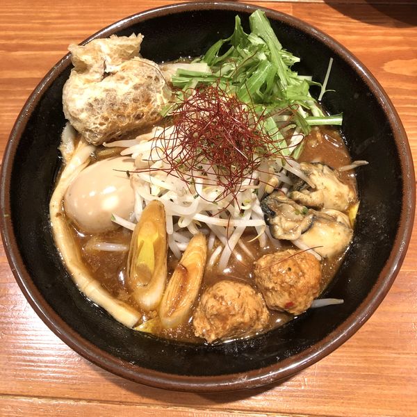 「【期間限定】特製牡蠣味噌そば ￥1000」@麺屋 真心の写真