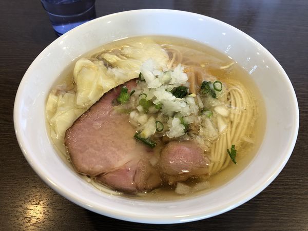 「ワンタン塩そば+限定和えそば1」@中華そばイデタの写真