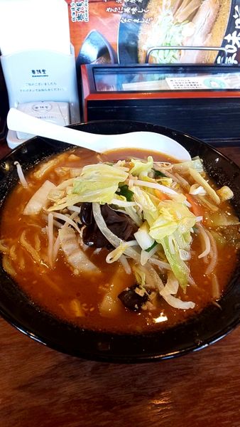 「赤味噌野菜ラーメン」@壱鵠堂 夏見台店の写真