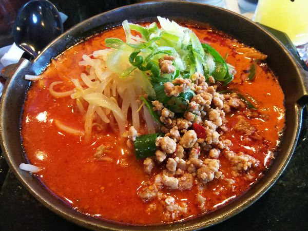 「焼き味噌 レッド　＋オレンジジュース（サービス券）」@麺屋 蔵人 茅野本店の写真