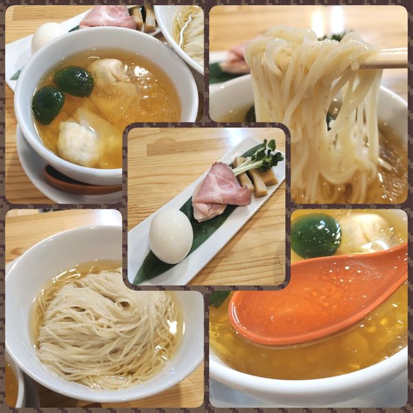 「濃厚清湯白醤油つけ麺」@自家製麺 くろ松の写真