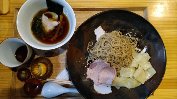 「醤油つけ麺」@飯田商店 湯河原本店の写真