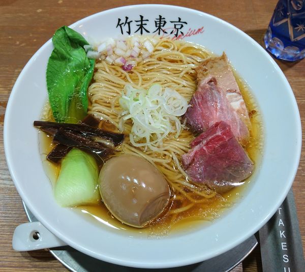 「味玉醤油そば」@竹末東京プレミアムの写真