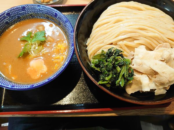 「［限定］柚子味噌つけ麺(900円)+関脇(200円)」@らー麺土俵 鶴嶺峰の写真
