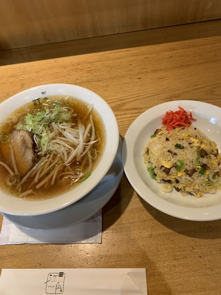 「柳麺＋半チャーハン（ランチ）」@江南 柳橋本店の写真