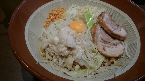 「汁なし・大・麺増し(アブラショウガアレ)￥１０８０」@豚山 大森店の写真