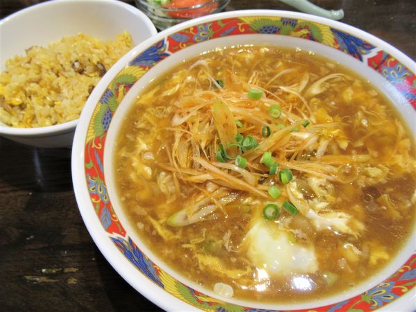 「中国大陸ラーメン＋半チャーハンセット（1,078円）」@ポパイ ラーメンレストランの写真