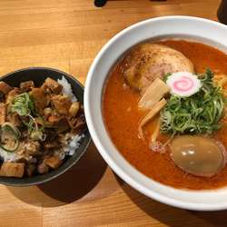 海老そば味玉そば&焼豚丼