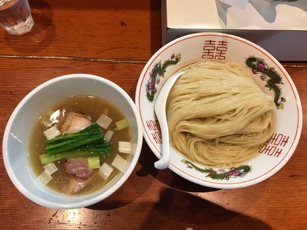 「濃厚昆布水の淡麗つけ麺・塩 1,000円、中盛 80円」@麺処 ほん田の写真