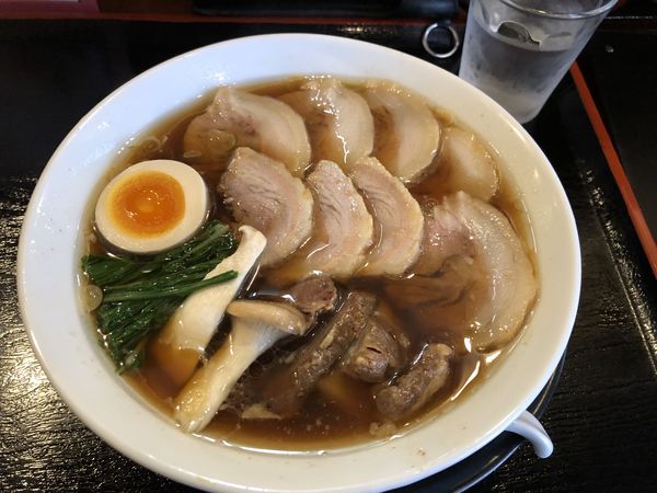 「参州マタギそばプラス猪肉増し」@麺創 なな家の写真