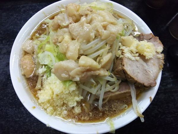 「小ラーメン　ニンニクアブラ　790円」@ラーメン二郎 茨城守谷店の写真