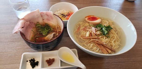 「特製蜆昆布水つけ麺　玉子かけご飯」@中華そば 和渦 TOKYOの写真
