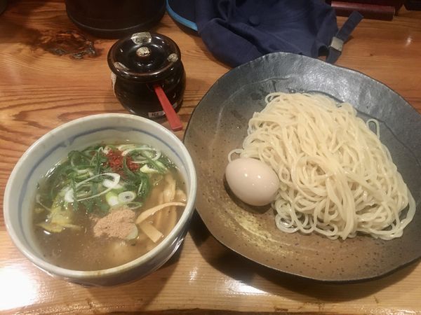 「鶏と柚子の塩つけ麺」@つけ麺 本丸 栄店の写真