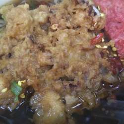 ジャンボゲソ天そば＋ショウガ天ハーフ