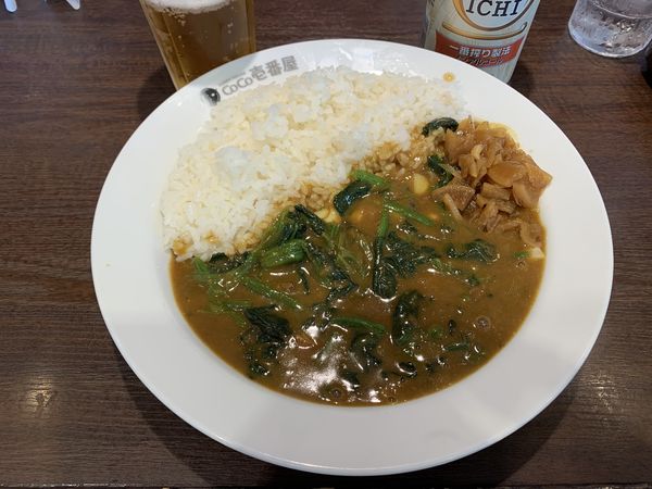 「チーズカレー2辛+ほうれん草 989円」@カレーハウスCoCo壱番屋 那覇天久店の写真