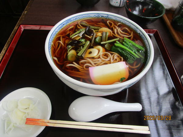 「山菜そば 800円」@そば清の写真