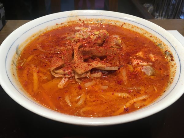 「辛口濃厚味噌ラーメン　800円」@おがさやの写真