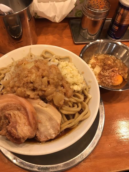 「大ラーメン＋あぶねぎたま」@麺屋穴場の写真