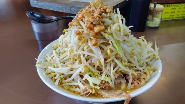 「中ラーメン、野菜ほんのチョイマシ、アブラ&ニンニク有り」@立川マシマシ秘密工場の写真