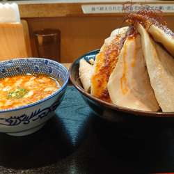 ［限定］噴火山つけ麺(900円)+バカ豚4枚(300円)