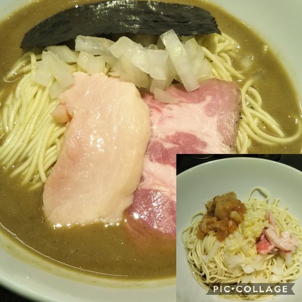 「特濃中華そば（醤油）+和え玉ジロ」@煮干乱舞の写真