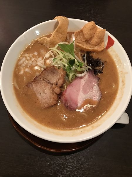 「海老らー麺　合わせ白湯　醤油　900円」@らー麺 藤原家の写真