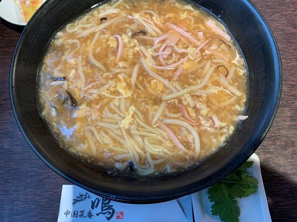 「黒酢の酸辣湯麺」@中国菜庵 鳴の写真