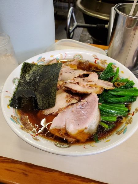 「青島チャーシュー　チャーシュー100 ほうれん草100」@青島食堂 秋葉原店の写真