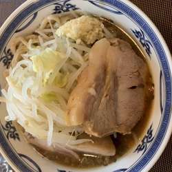小ラーメン　極太麺　ニンニク　ポン酢