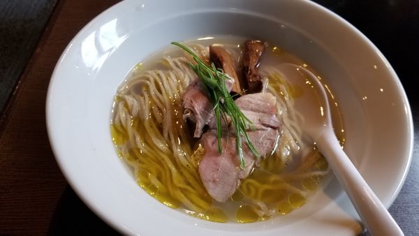 「牡蠣と蜆のトリュフそば」@麺処 青野の写真