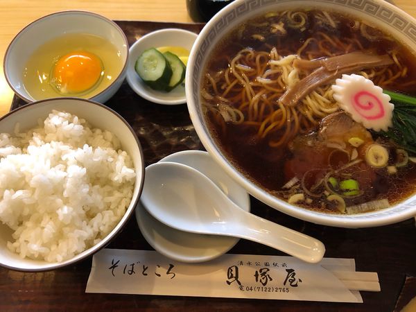 「ラーメン定食」@そばところ 貝塚屋の写真